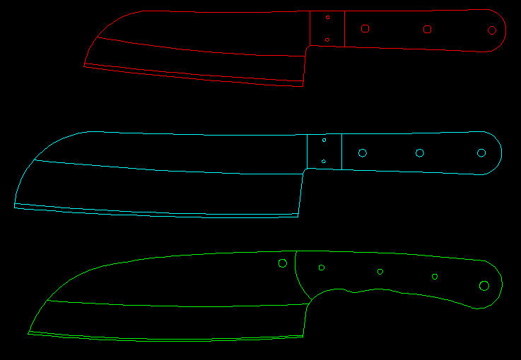 水果刀具CAD图纸模型DIY激光线切割钳工手工机械制作艺术品