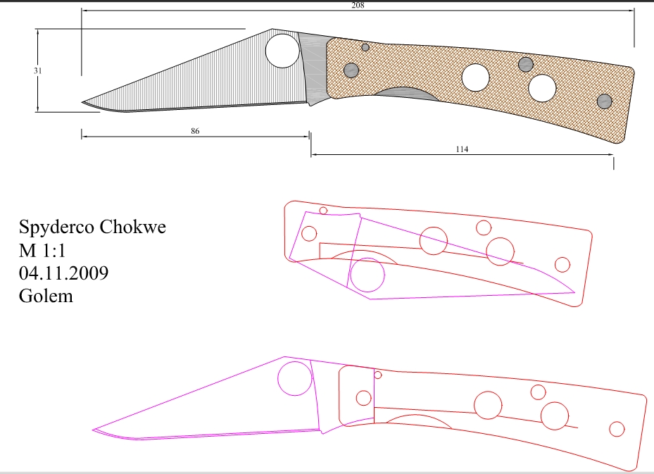 水果刀具CAD图纸模型DIY激光线切割钳工手工机械制作艺术品