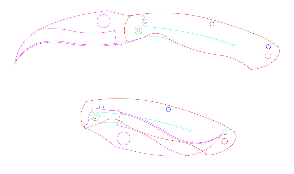 水果刀具CAD图纸模型DIY激光线切割钳工手工机械制作艺术品