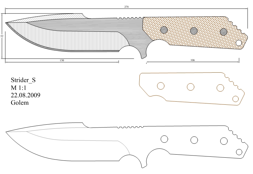 水果刀具CAD图纸模型DIY激光线切割钳工手工机械制作艺术品