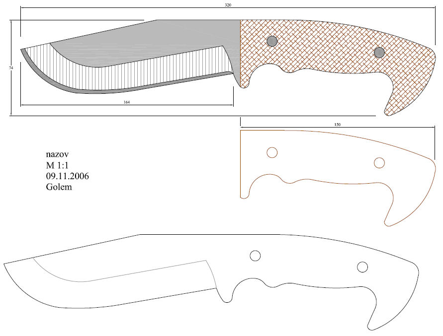 水果刀具CAD图纸模型DIY激光线切割钳工手工机械制作艺术品