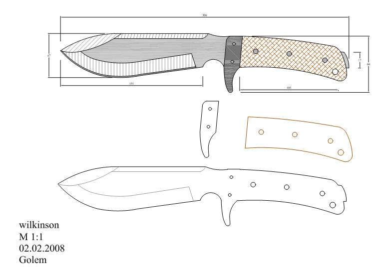 水果刀具CAD图纸模型DIY激光线切割钳工手工机械制作艺术品