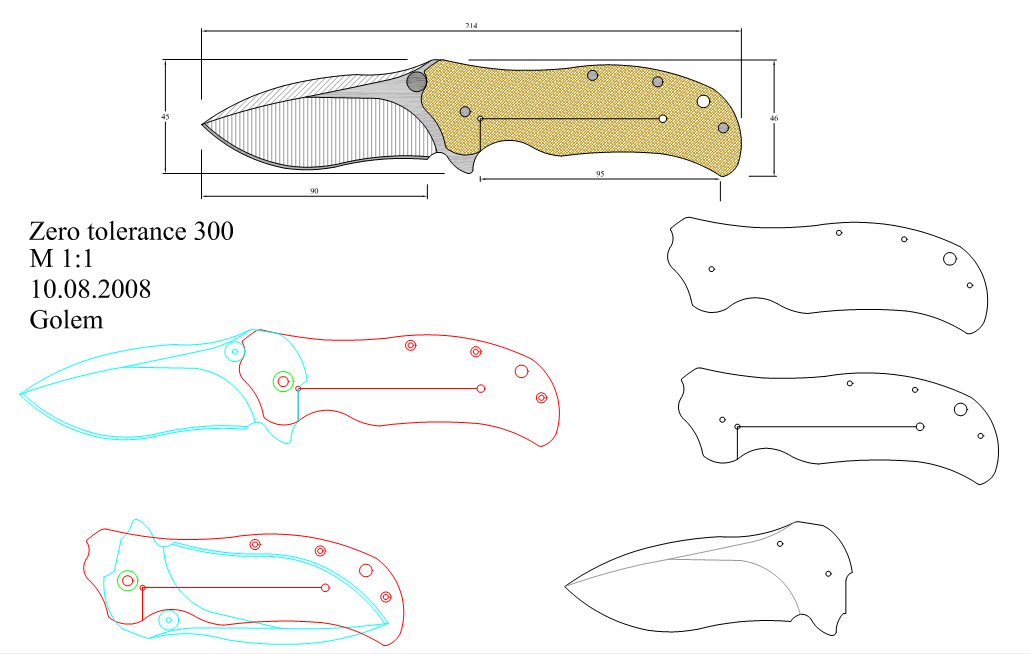 水果刀具CAD图纸模型DIY激光线切割钳工手工机械制作艺术品