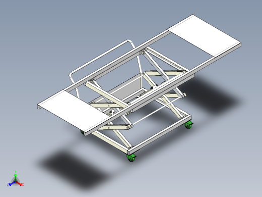 气动升降平台3D模型正等轴测缩略图