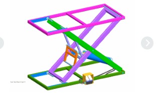 气动升降平台3D模型