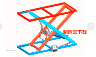 气动升降平台3D模型