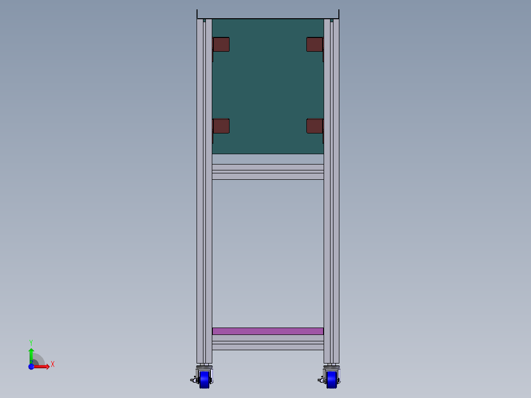 送料小推车3D模型前视图