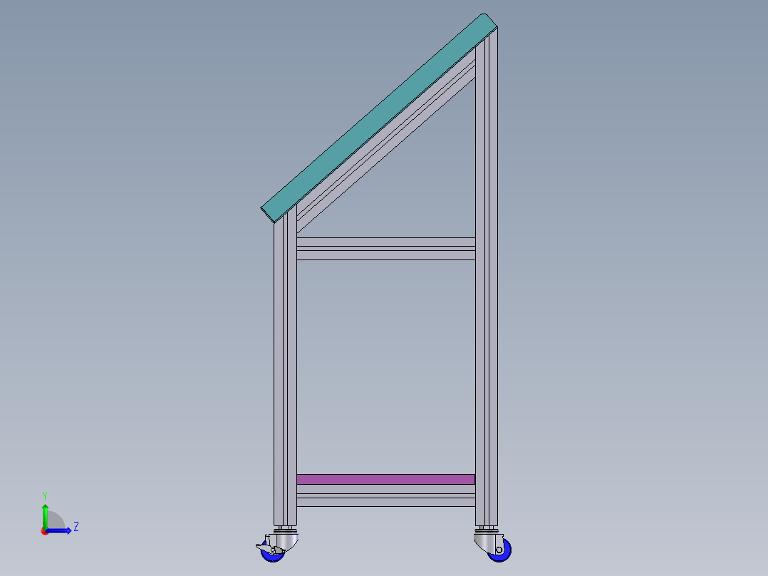 送料小推车3D模型左视图