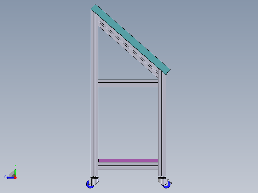 送料小推车3D模型右视图
