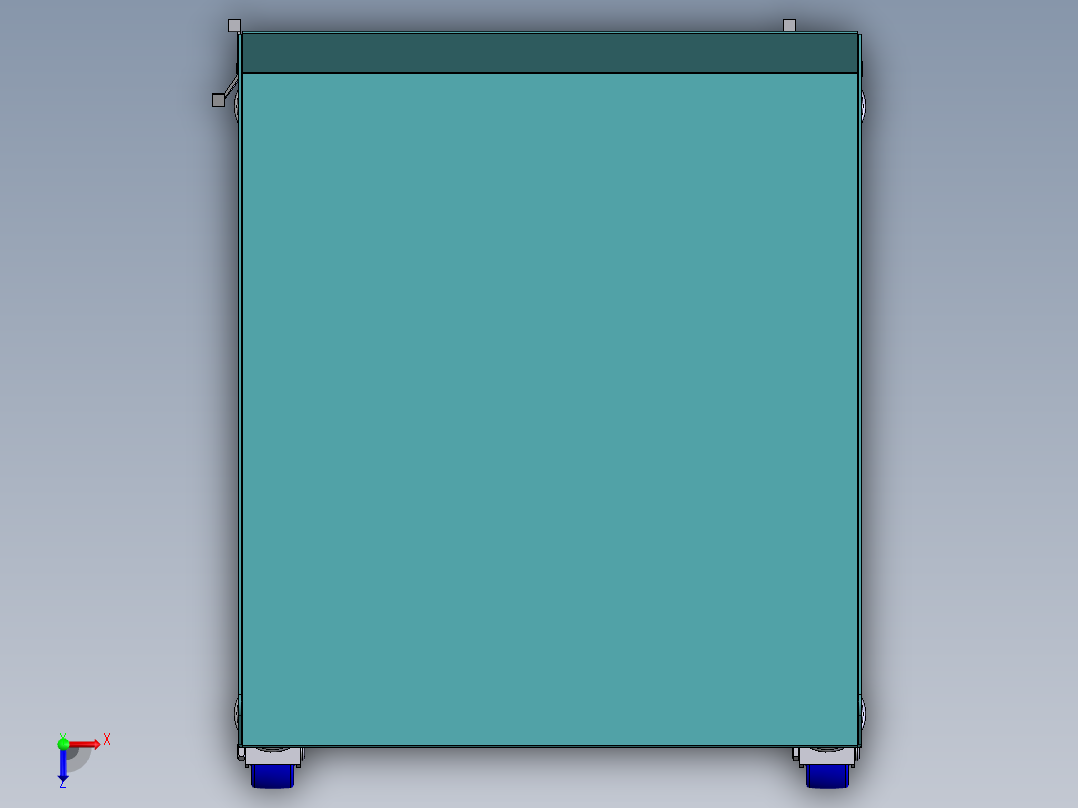 送料小推车3D模型俯视图