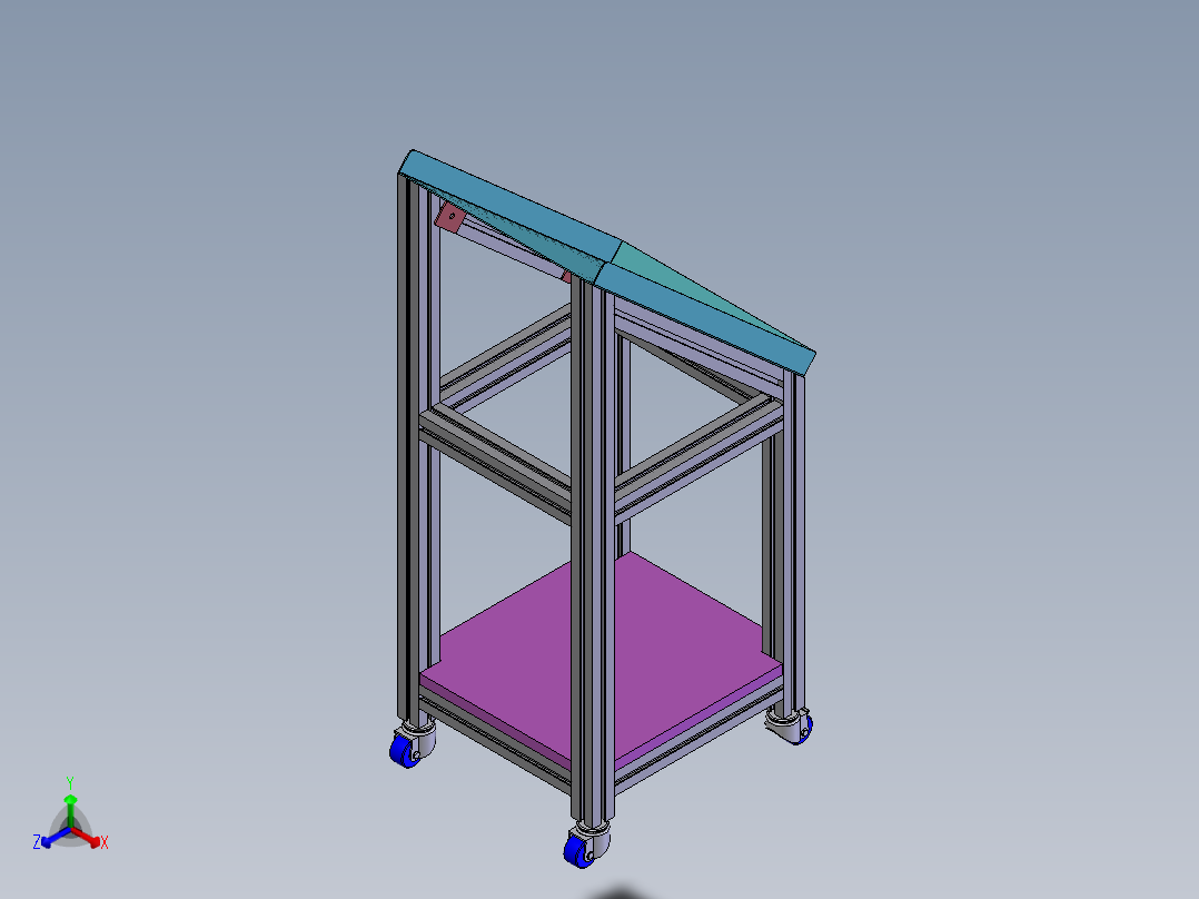送料小推车3D模型正等轴测图