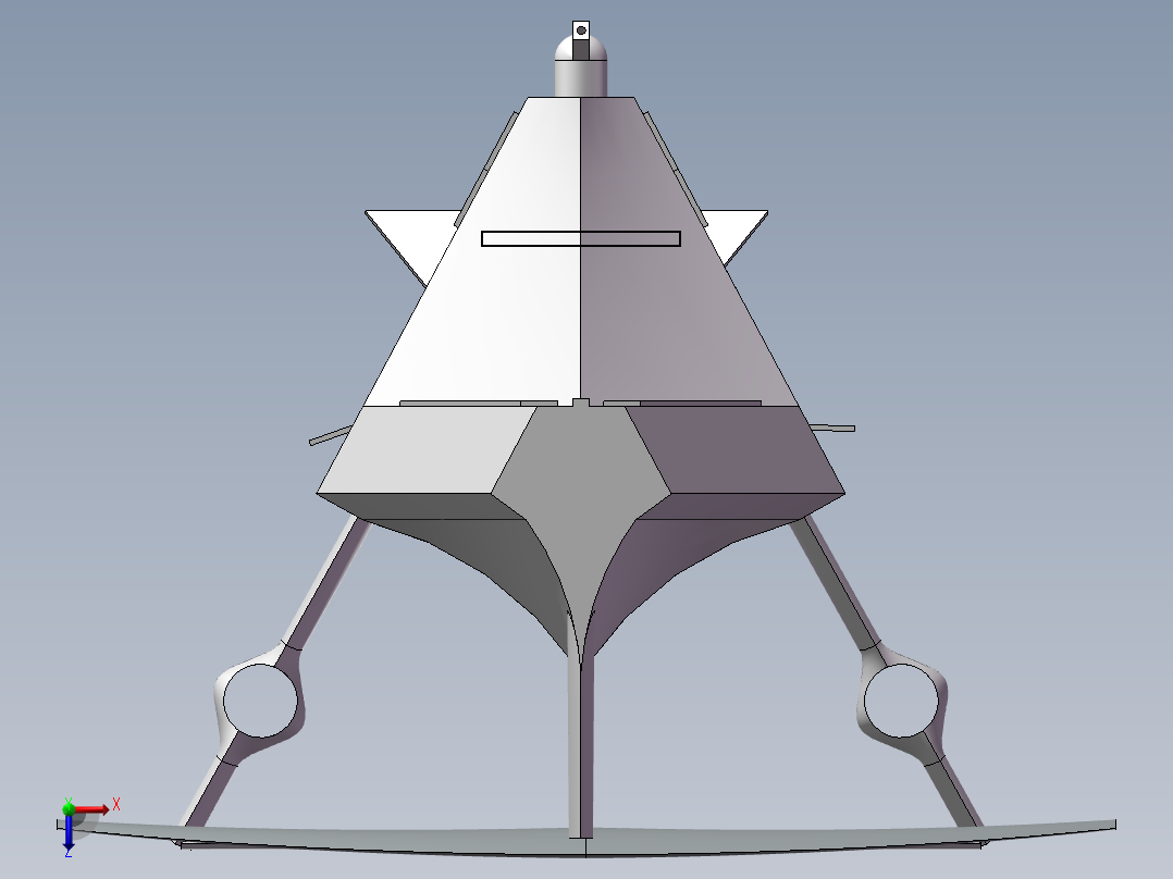 水翼驱逐舰俯视图