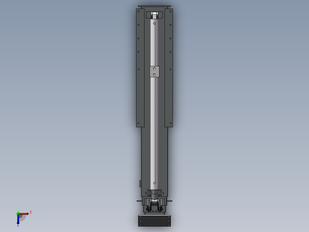 滑动伸缩臂3D图纸 G730俯视图