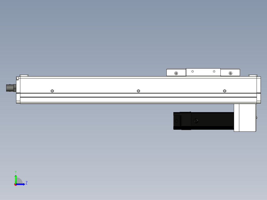 Toyo东佑达直线模组-ECH12-300-BM-100W+煞車左视图