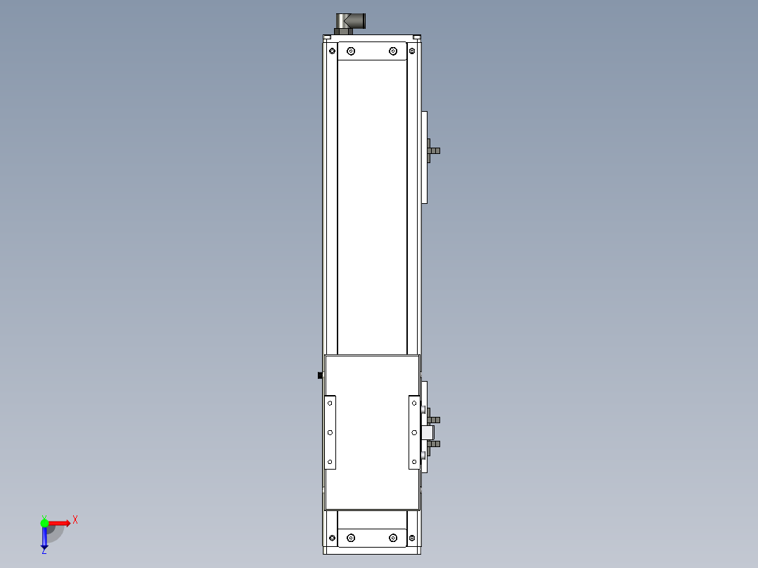 Toyo东佑达直线模组-ECH12-300-BM-100W+煞車俯视图