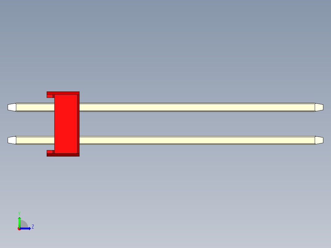 彩色公头100mil（2.54mm）系列-DS1021_red_2x08p_100mil_Type19_rev1.0左视图