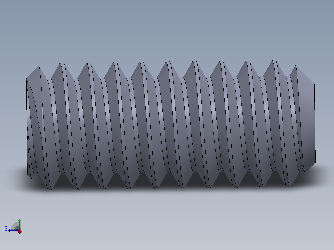 UNC 平头紧定螺钉-UNC SET SCREW 2-58 x 0.187.SLDPRT主视图