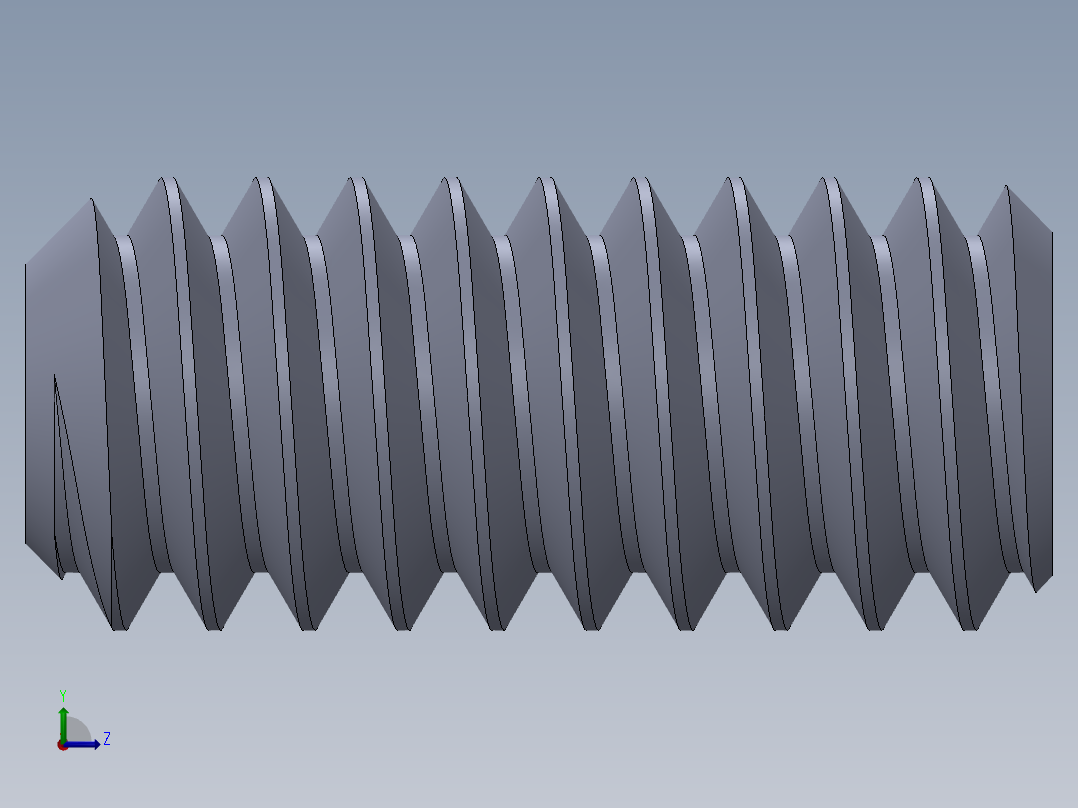 UNC 平头紧定螺钉-UNC SET SCREW 2-58 x 0.187.SLDPRT左视图