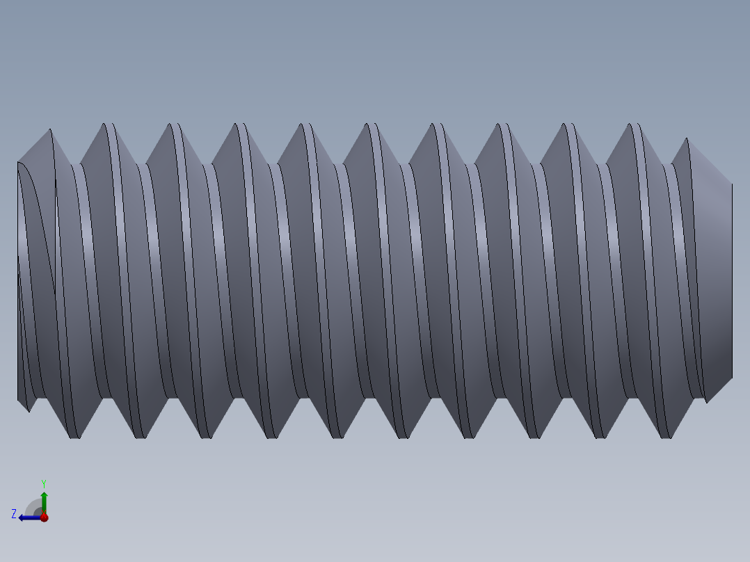 UNC 平头紧定螺钉-UNC SET SCREW 2-58 x 0.187.SLDPRT右视图