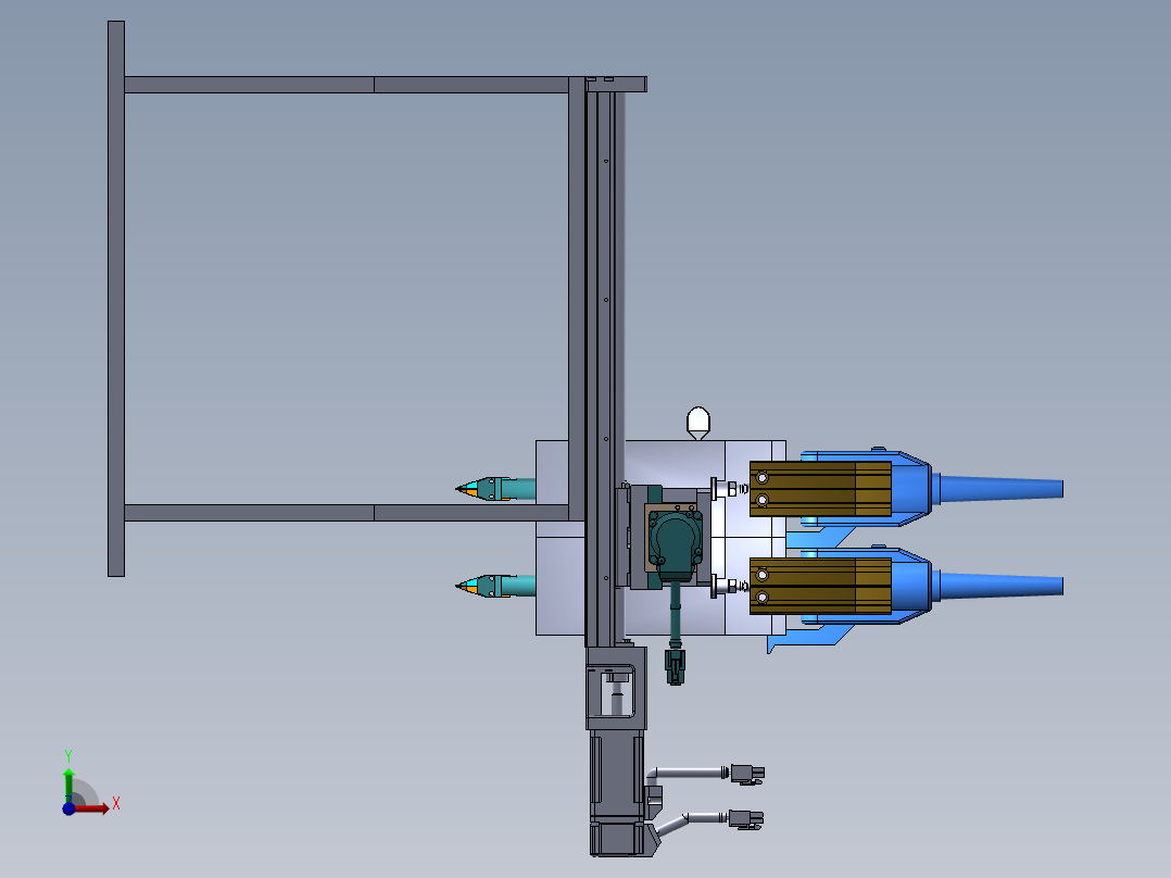 三轴自动打螺丝机前视图