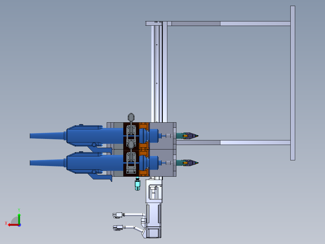 三轴自动打螺丝机后视图