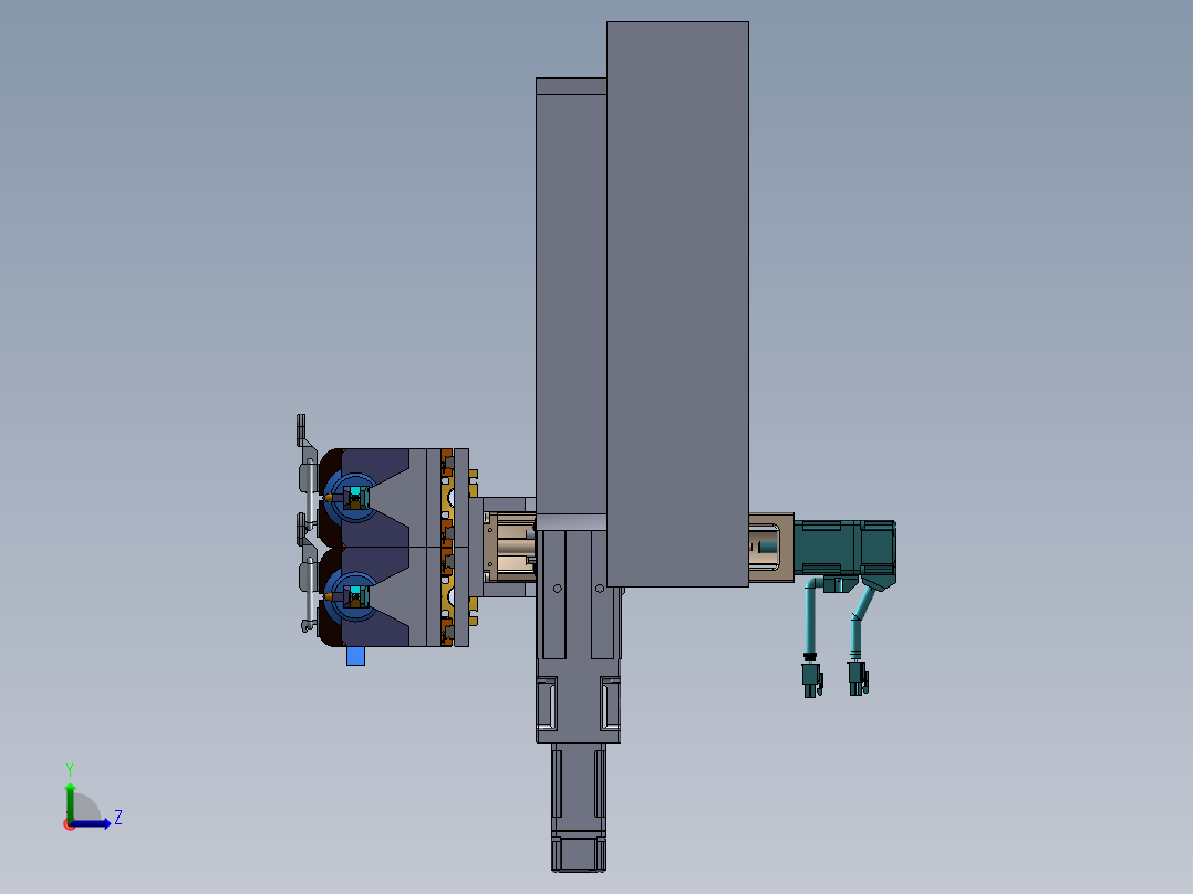 三轴自动打螺丝机左视图