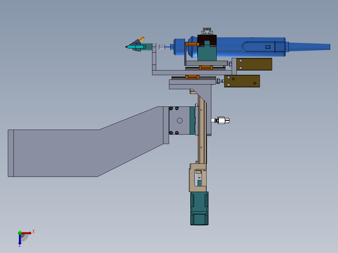 三轴自动打螺丝机俯视图