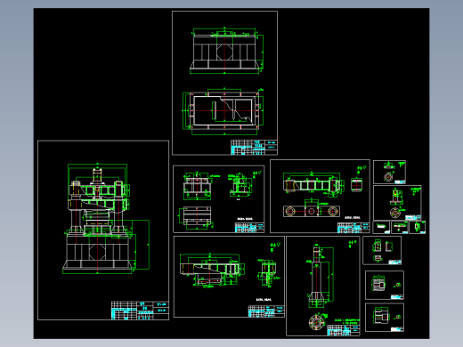 WTY-300液压剪床（套图）CAD图纸 机械设计CAD图纸DWG图纸