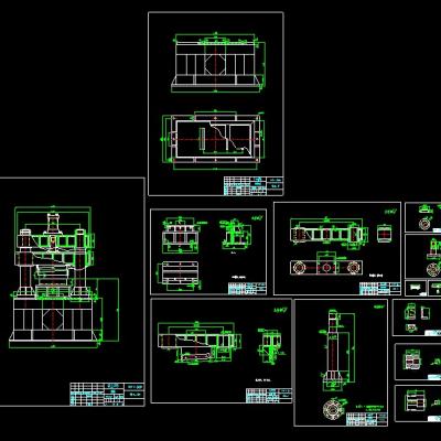 WTY-300液压剪床（套图）CAD图纸 机械设计CAD图纸DWG图纸