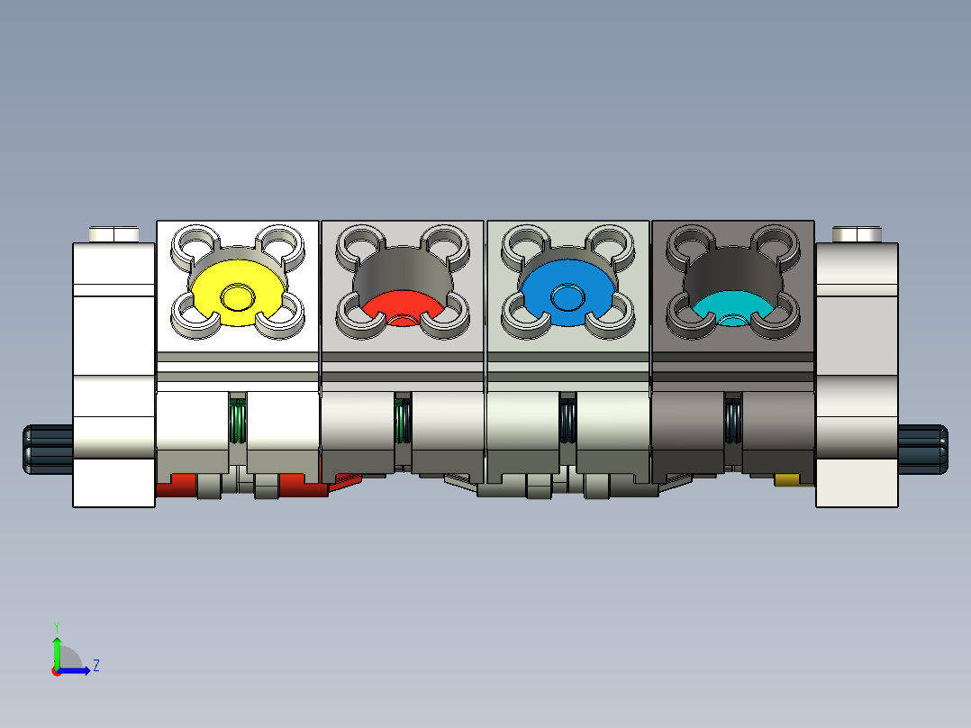 气缸电机-Engine Assembly Test左视图