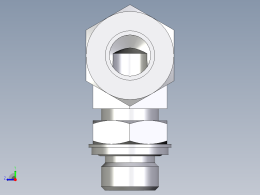 卡套式工业通用硬管接头EO_Adjustable_Locknut_elbow_WEE18LRCF右视缩略图