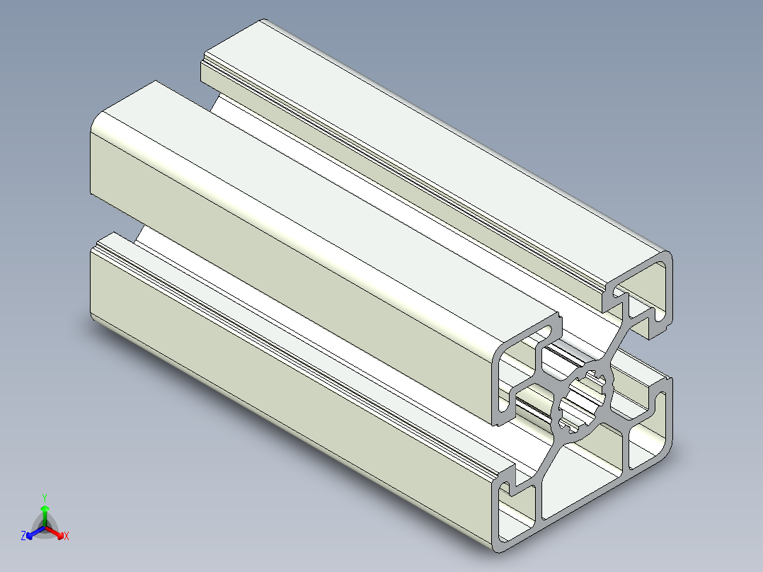 型材-BR 45X45L 3N KJN992404.STEP正等轴测图