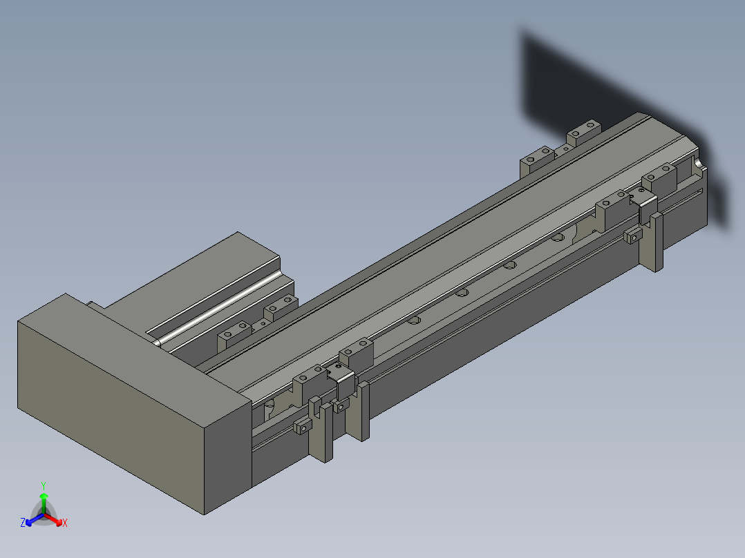 直线模组LHA6-S250-R-200W(16丝杆)设计图纸主视图