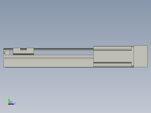 直线模组LHA6-S250-R-200W(16丝杆)设计图纸左视缩略图