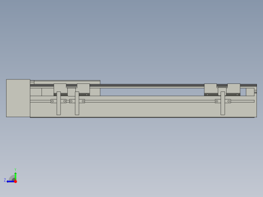 直线模组LHA6-S250-R-200W(16丝杆)设计图纸右视缩略图