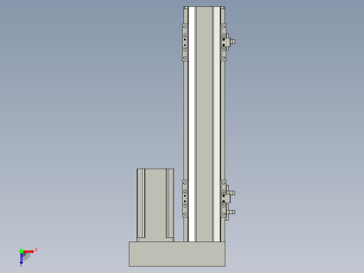 直线模组LHA6-S250-R-200W(16丝杆)设计图纸俯视缩略图