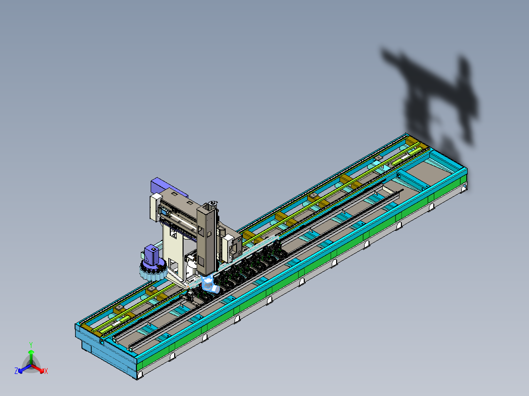 SHY-单臂C型五轴设备8000正等轴测图