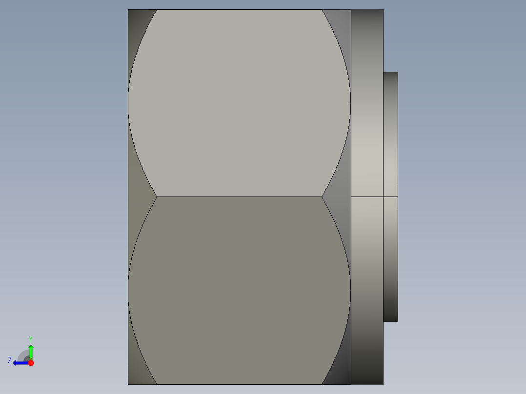 卡套式工业通用硬管接头16_fnu-s右视图