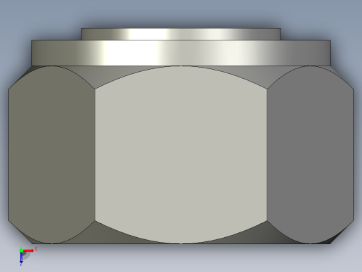 卡套式工业通用硬管接头16_fnu-s俯视缩略图