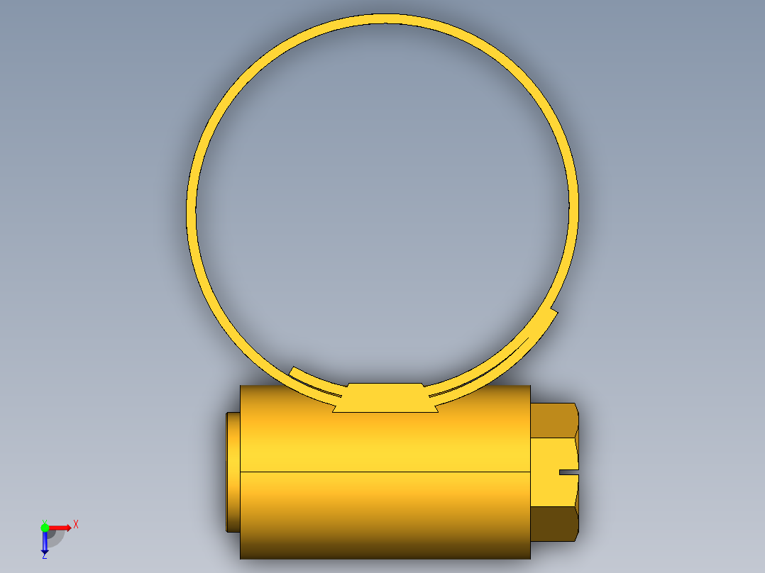 倒齿式工业管接头Stainless Steel Worm Drive Clamp 97HC-12俯视图