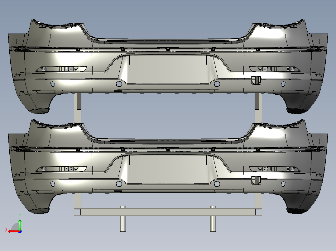 后保险杠挂具图后视图