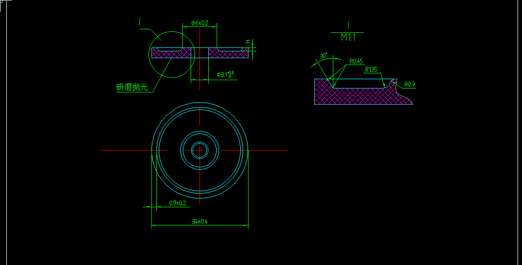 0033-动片瓷件塑料成型工艺及注塑模具设计【全套10张CAD图】