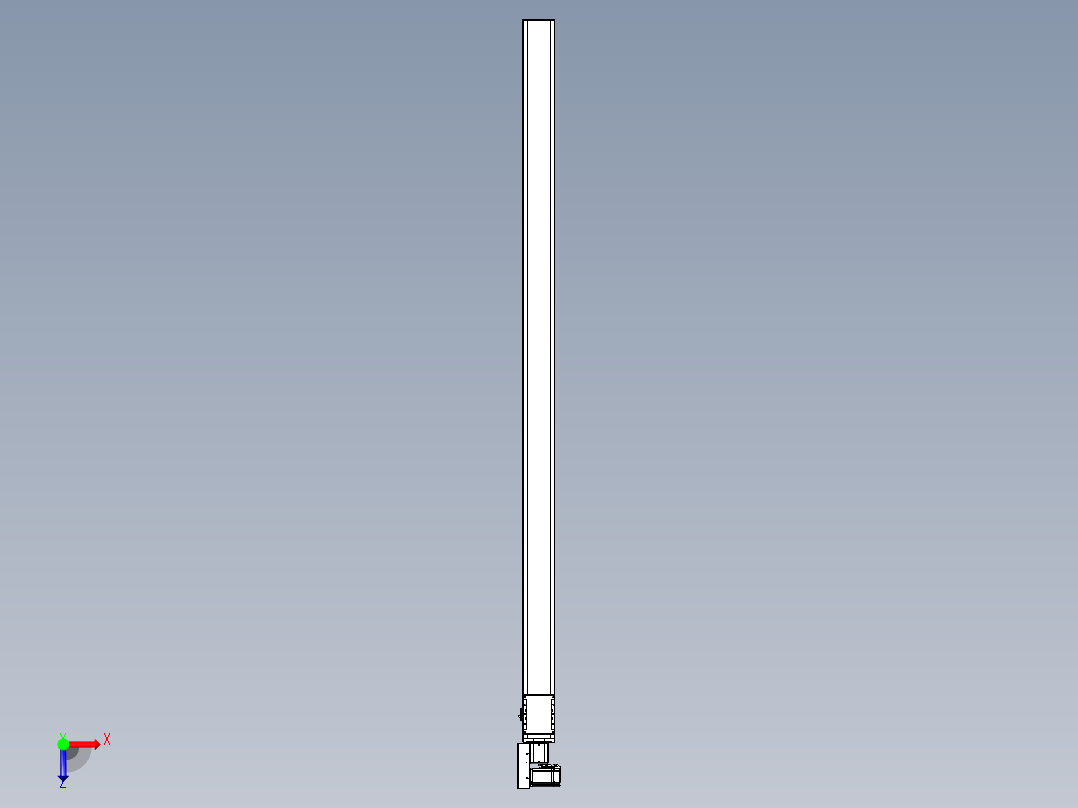 同步带全封闭直线模组TPA-HCB-105D-90-L2150-ML-Y-P20-N3俯视图