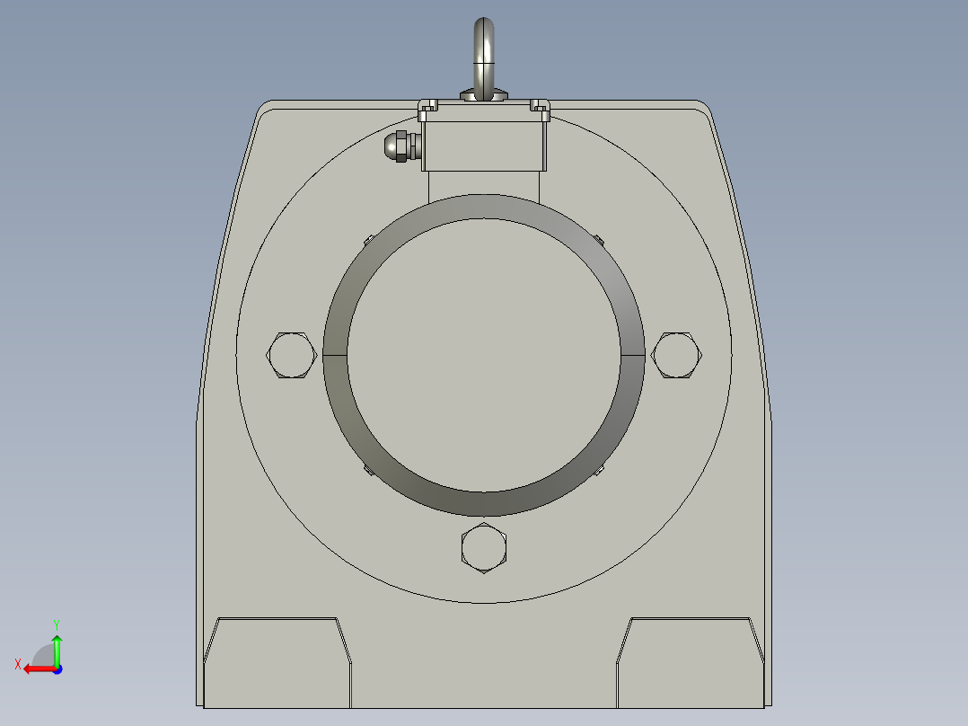 R97减速机后视图