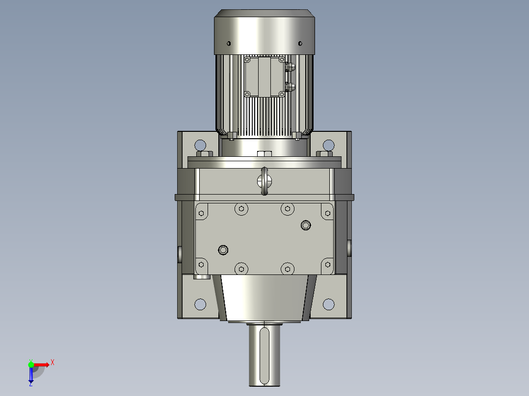 R97减速机俯视图
