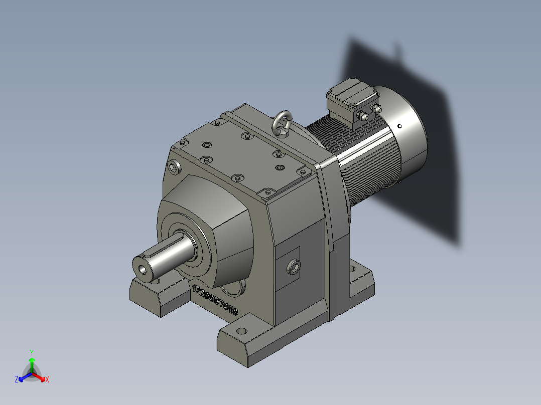 R97减速机正等轴测图