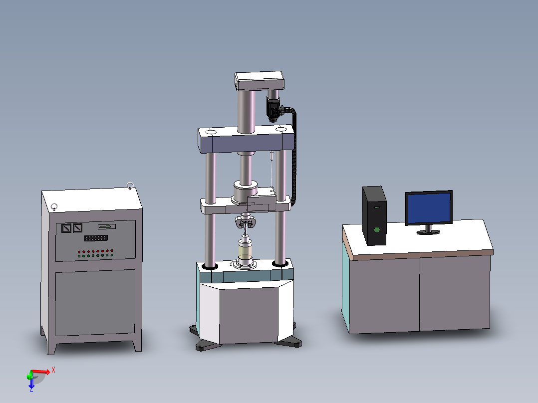 万能压力试验仪主视图