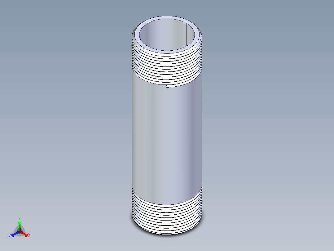 CPVC管件33-Sch80_Nipple_MPTxMPT_9861-218_1.5in x 6in主视图