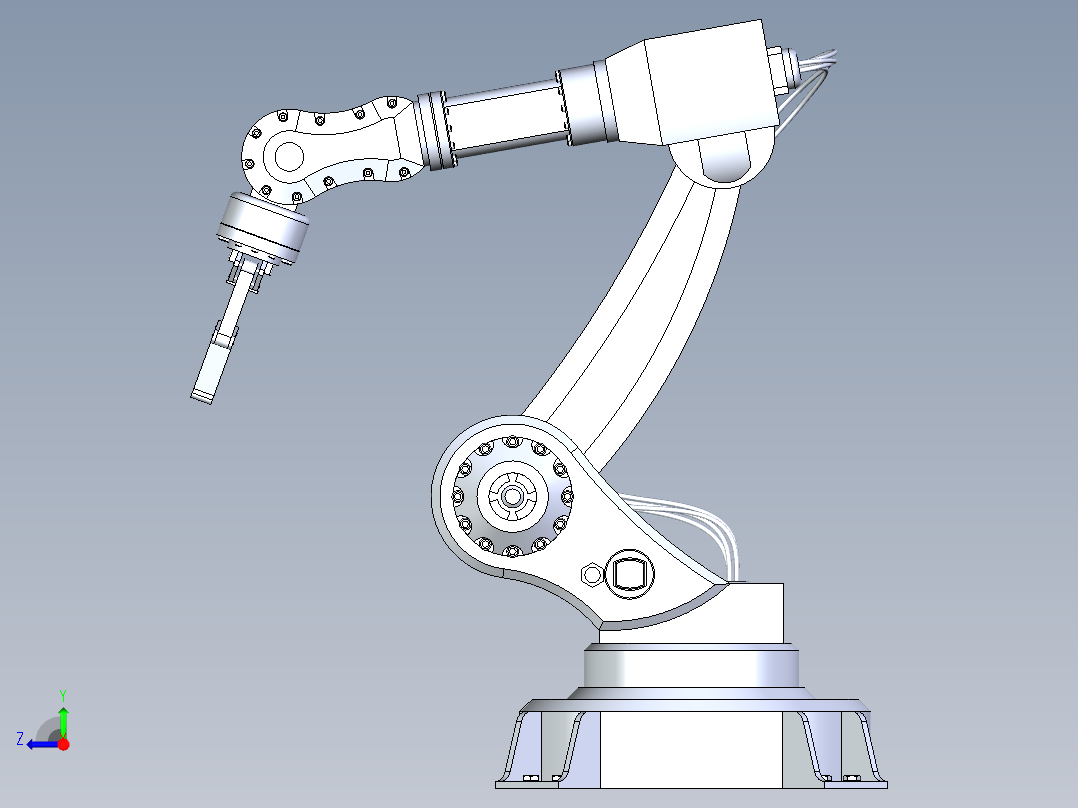 5自由度机械臂右视图