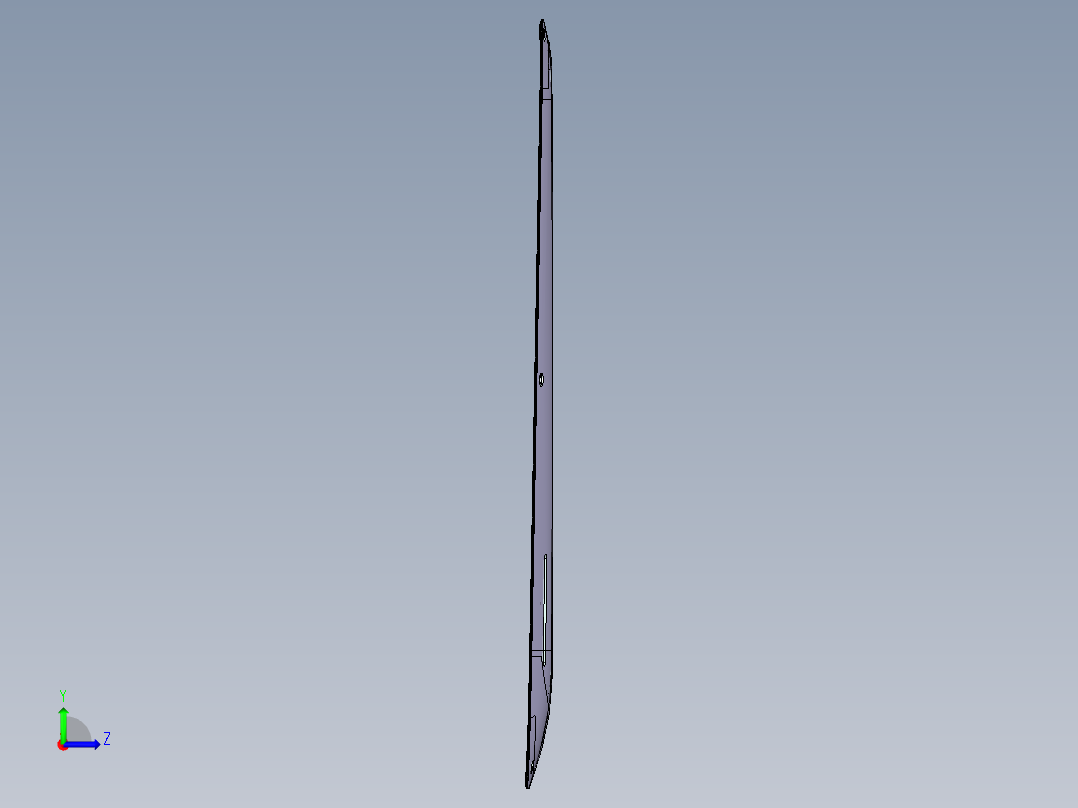 笔记本D壳铣脚垫槽UG程序模型左视图